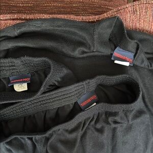 Thermatech Black Thermal Tops & 2 pair of pants ski underwear.